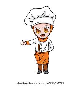 3866 best hijab free vector art downloads from the vecteezy. Gambar Kartun Chef Perempuan Muslimah