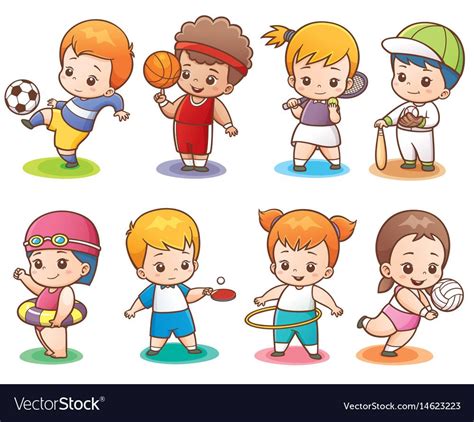 Vector Illustration Of Cartoon Sport Character Download A Free Preview