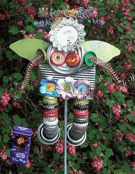 49 Diy Junk Garden Art Recycled Garden Art Garden Art Garden Crafts