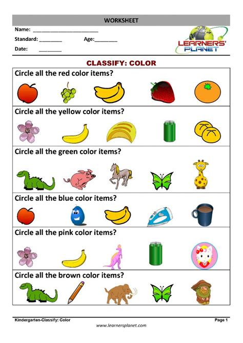 Kindergarten Comparing Worksheet For Kids