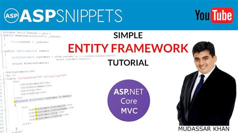 Asp Net Core Simple Entity Framework Tutorial With Example Youtube