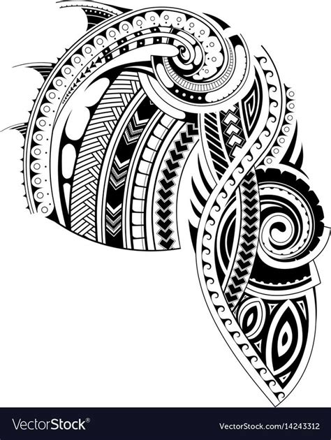 Maori Style Tattoo Design For Chest And Sleeve Areas Chest And Sleeve