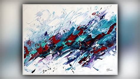 Easy Abstract Painting For Beginners Palette Knife Acrylics Demo
