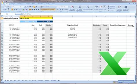 Läuft mit excel & libreoffice. Arbeitszeiterfassung Excel-Vorlage kostenlos - Download hier!