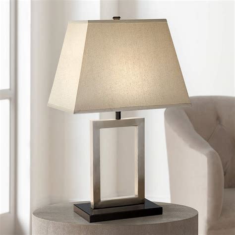 Open Window Brushed Nickel Finish Modern Accent Table Lamp 26958