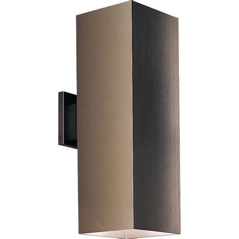 With clean lines and a simple, rectangular shape, the fixture's modern form is ideal for adding soft, comfortable light as desired in any transitional setting. Progress Lighting P5644-20 Antique Bronze Square 2 Light ...