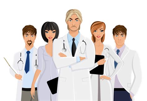 Doctor With Medical Staff 454479 Vector Art At Vecteezy