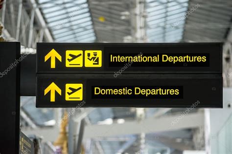 Airport Departure And Arrival Information Board Sign Stock Photo By