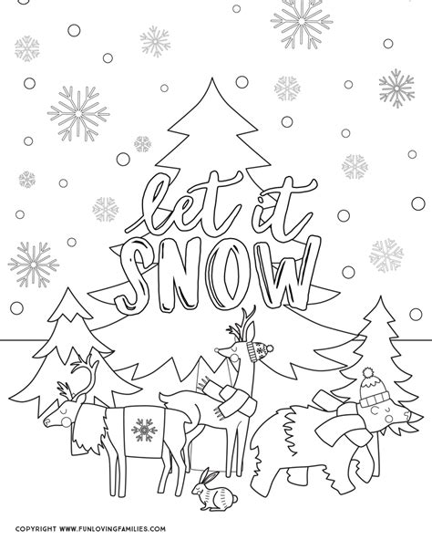 Winter Coloring Pages For Kids Fun Loving Families