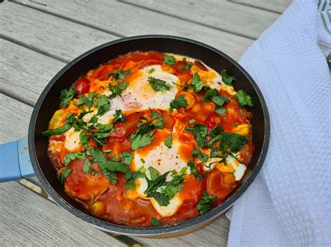 Recette de Chakchouka tomates courgettes et pois chiches