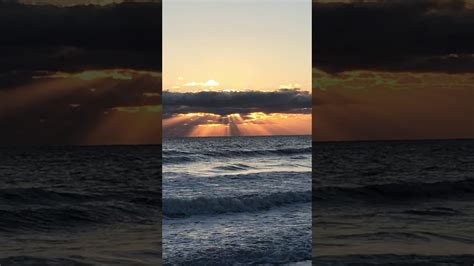 Sun Rays At Sunrise Over The Ocean Youtube