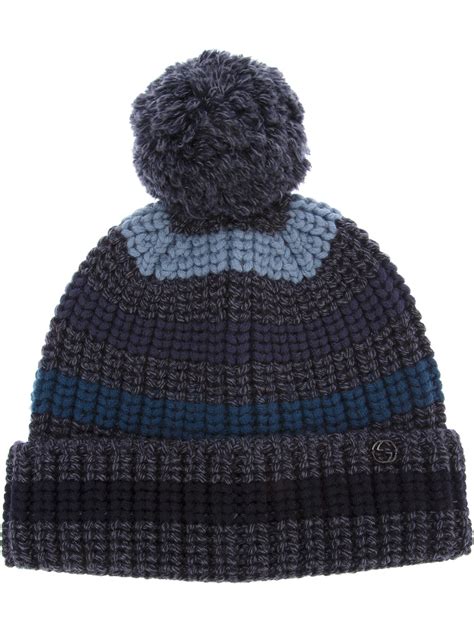 Lyst Gucci Beanie Hat In Gray For Men