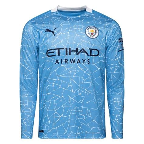 Manchester City Home Shirt 202021 Long Sleeves