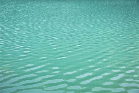 Turquoise Lake Surface Stock Photo