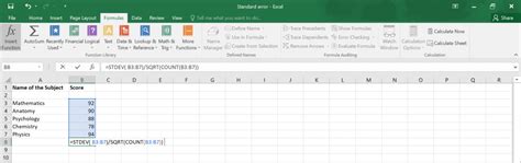 How To Calculate Standard Error In Excel