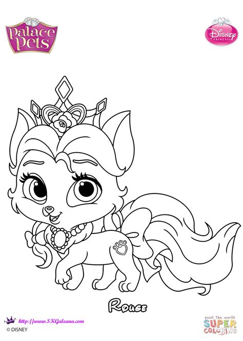 Palace Pets Rouge Coloring Page Free Printable Coloring Pages