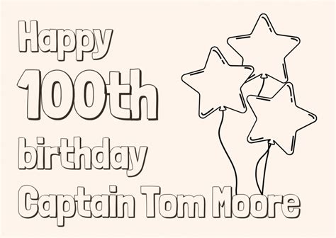 100th Birthday Coloring Pages