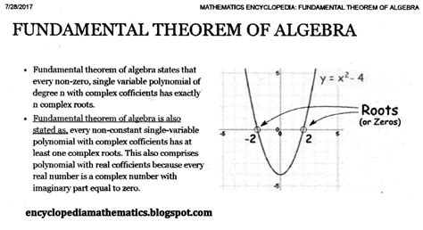 Fundamental Theorem Of Algebra Fundamental Theorem Of Algebra