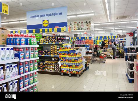 Interior Of A Lidl Discount Supermarket Stock Photo Alamy