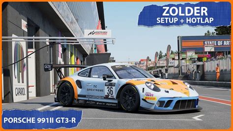 ACC Porsche 991ii GT3 R Zolder Setup Hotlap YouTube