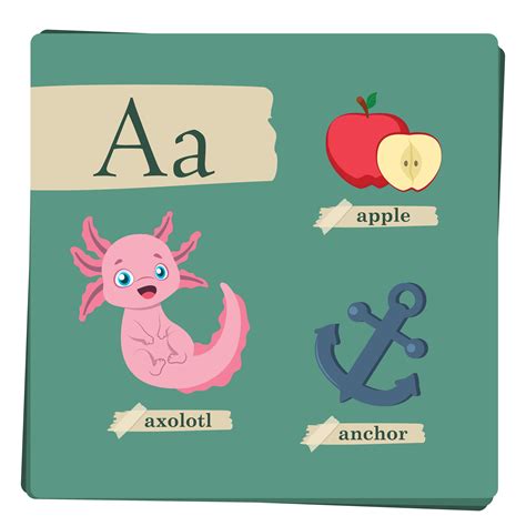 Colorful Alphabet For Kids Letter A 599581 Vector Art At Vecteezy