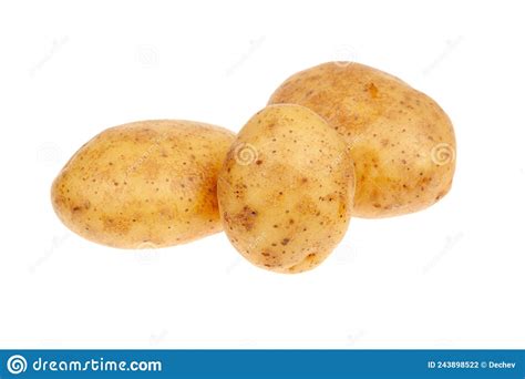 Close Up Of Potatoes Isolated On White Background Stock Photo Image