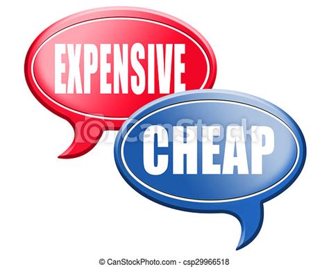 Clipart Of Expensive Versus Cheap Expensive Or Cheap Compare Prices