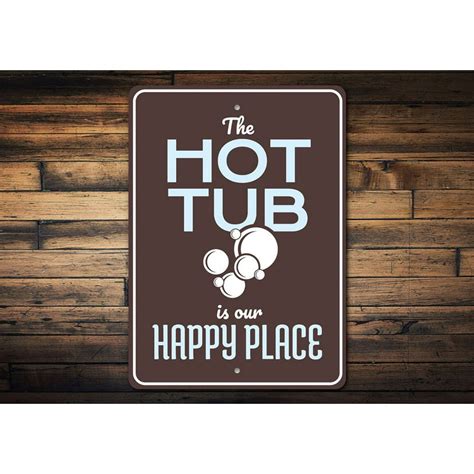 Hot Tub Novelty Sign Metal Wall Decor 10x14 Inches