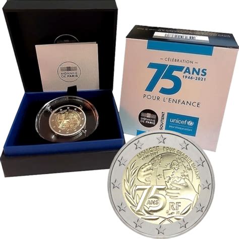 2021 France Unicef 2 Euro Proof Coin Florinusbg