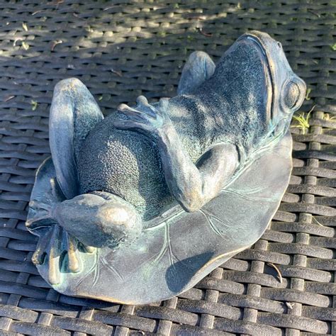 Reclining Frog Sculpture By London Garden Trading