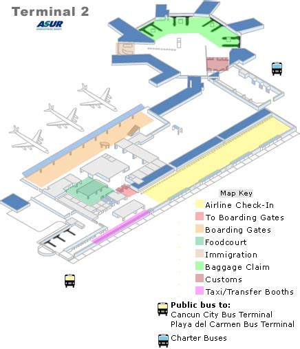 Cancun Airport Map Travel Yucatan
