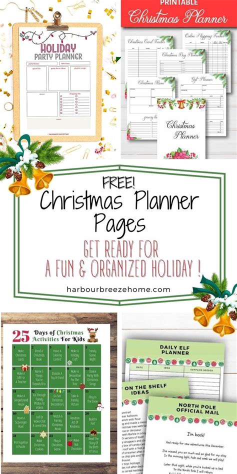 Christmas Planner Pages With Text That Reads Get Ready For A Fun And