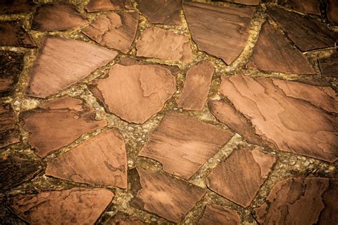 Stone Floor Texture Background From Natural Stones Vintage Color