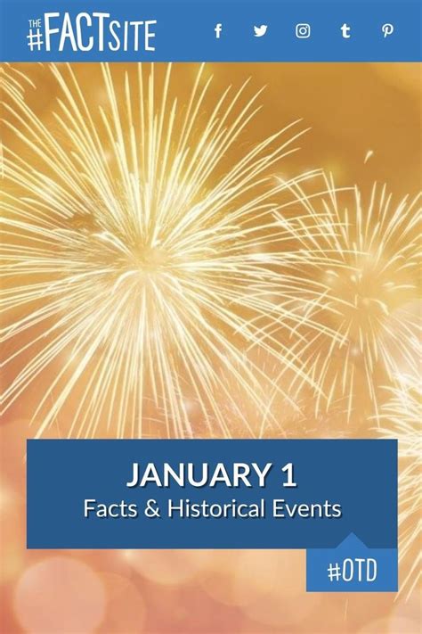 An Image Of Fireworks With The Text Factite January 1 Facts And