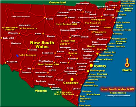 Nsw Map Australia Tourist Guide