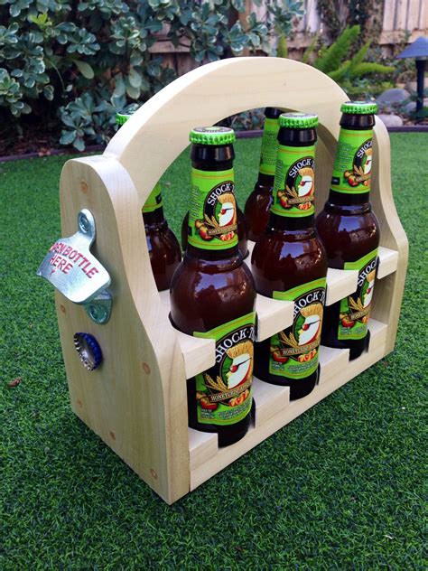 Six Pack Beer Holder With Bottle Opener And Magnetic Catch Kleine