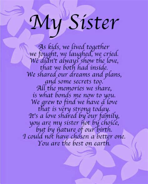 ~my Sister~ Sister Pinterest Poem Sister Poem And Inspirational