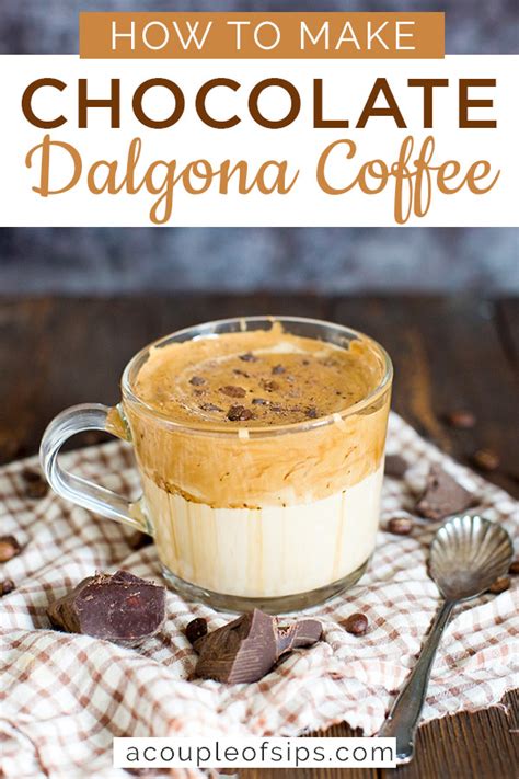 Easy Chocolate Dalgona Coffee Recipe A Couple Of Sips