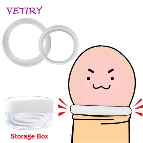 vetiry 2pcs set foreskin corrector for men resistance ring delay ejaculation sex toys cock ring