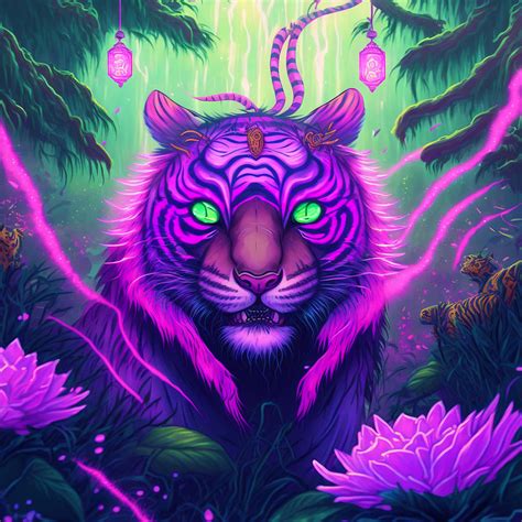 Colorful Tiger Digital Art By Kailooma X Thedol Fine Art America