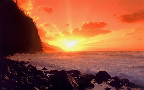 Beautiful Sunset In The Sea Shore Sunset Wallpaper Sunset Beautiful