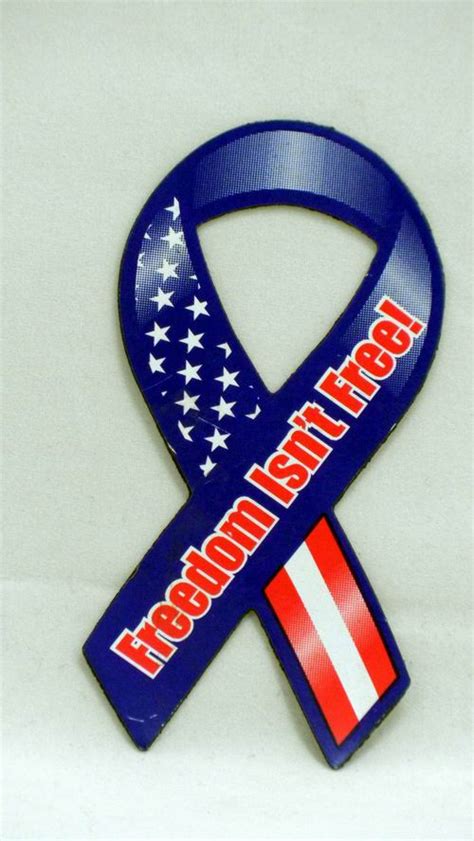 Wholesale Freedom Isnt Free Patriotic 8 Ribbon Magnet Item444