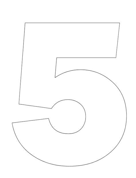 Number Pictures To Color Number 5 Coloring Page Snow Preschool