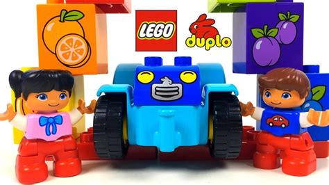lego duplo my first tractor learn about colors fruits and numbers playing fun with building