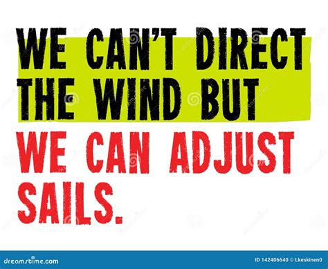 We Can T Direct The Wind But We Can Adjust Sails Motivation Quote