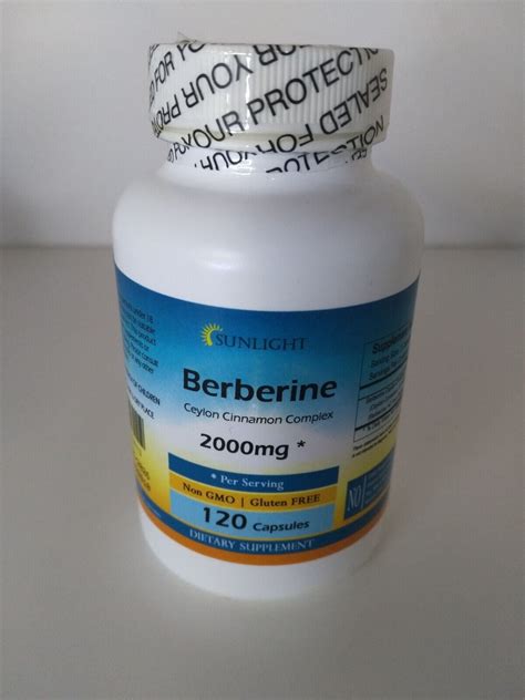Berberine Hcl Pills 2000 Mg With Ceylon Cinnamon Complex 120 Capsules