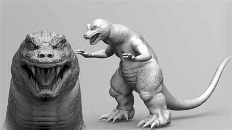 Checkpoint Alan3d Portfolio Gmk Godzilla Sculpt For 3d Printing Wip