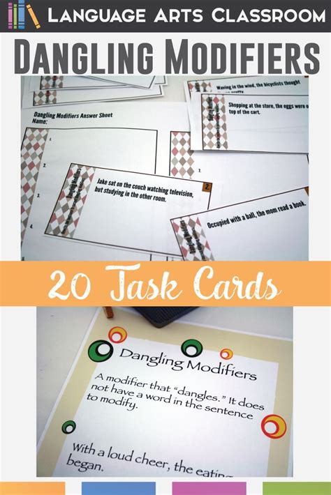 Dangling Modifiers Task Cards Grammar Errors In Writing Task Cards