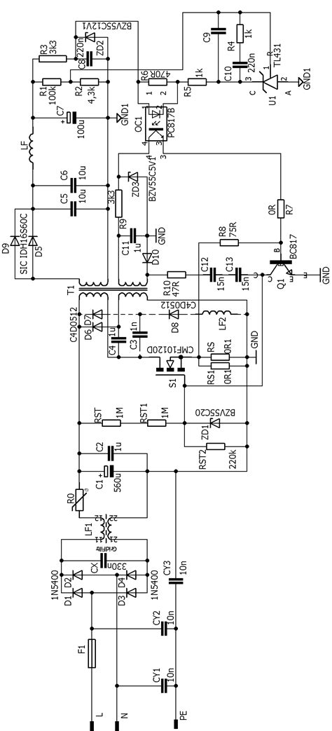 5v power dead 0107 is defective. Self Oscillating SMPS Circuit Flyback 600W 60V 120KHZ ...