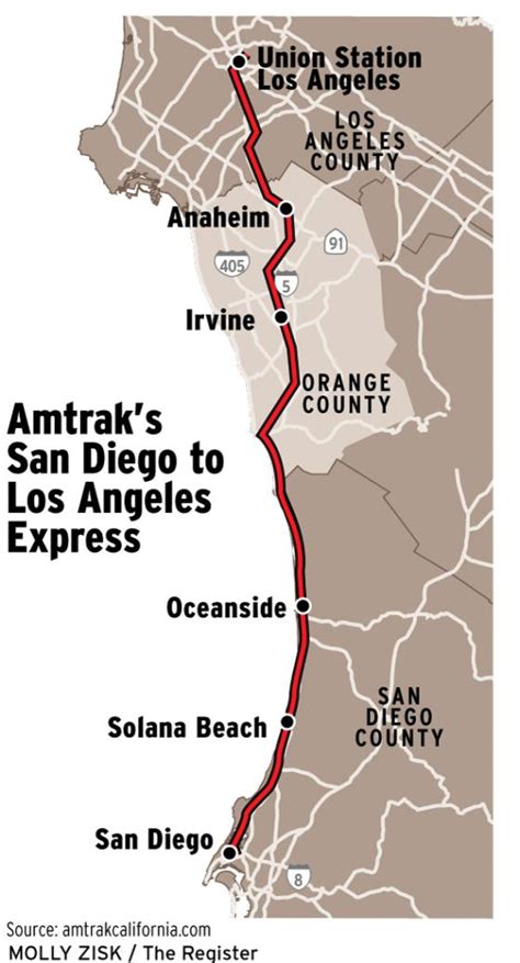 San Diego Train Station Map Tourist Map Of English